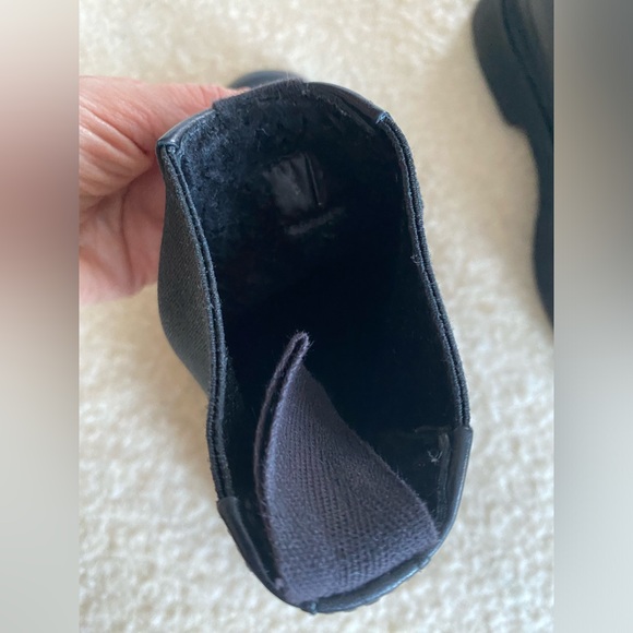 Celine Phoebe Philo Shearling Lined Black Leather Country Boots Size 37 - Picture 4 of 13